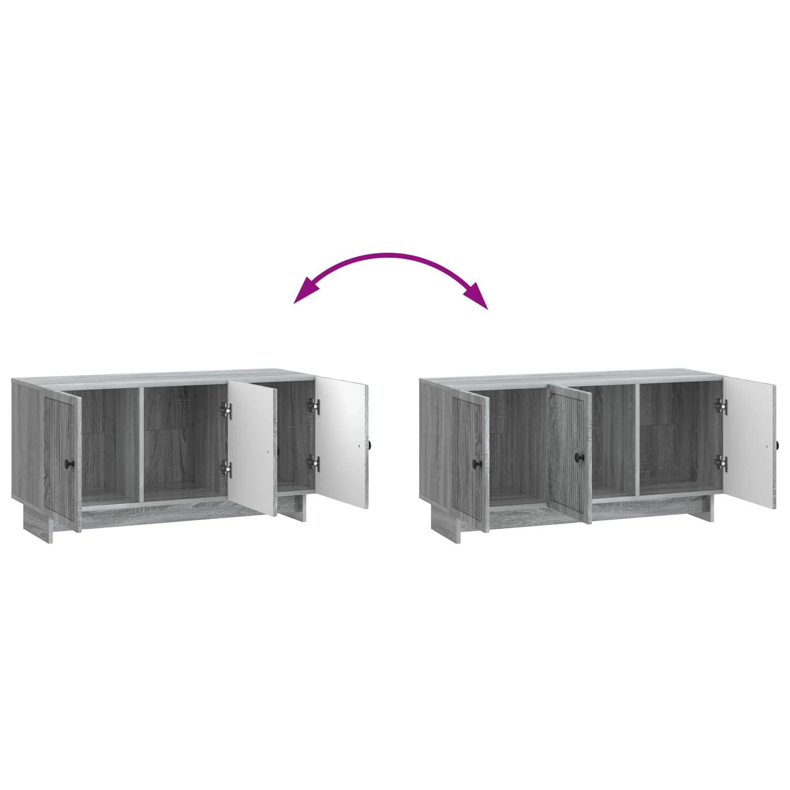 Mobile TV Grigio Sonoma 99 x 34,5 x 50 cm Legno ingegnerizzato | homemem39