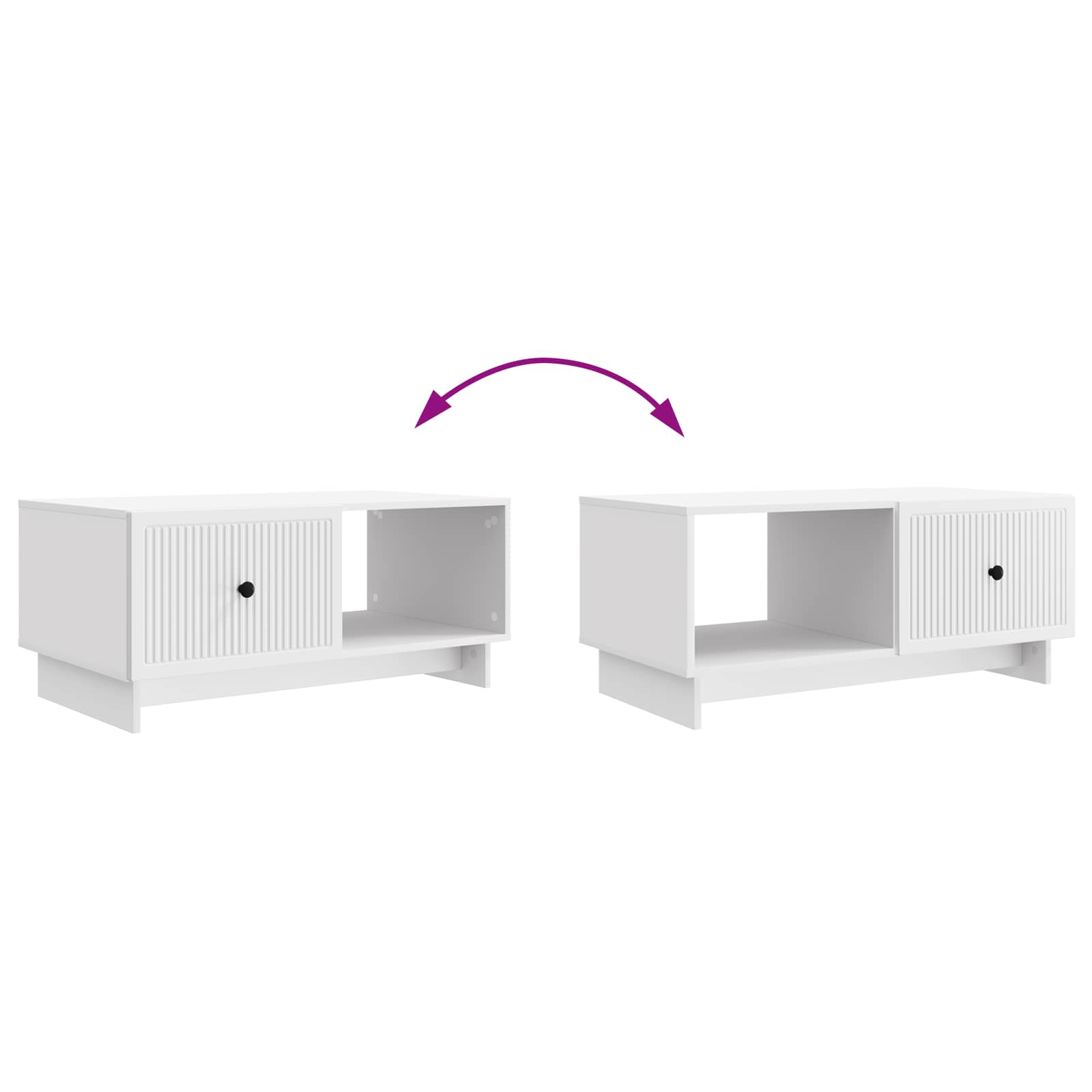 Tavolino da salotto Bianco 90 x 50 x 40 cm Legno ingegnerizzato | homemem39