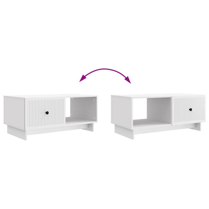 Tavolino da salotto Bianco 90 x 50 x 40 cm Legno ingegnerizzato | homemem39