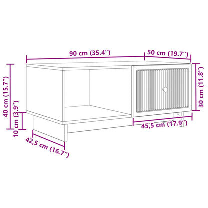 Tavolino da salotto Nero 90 x 50 x 40 cm Legno ingegnerizzato | homemem39