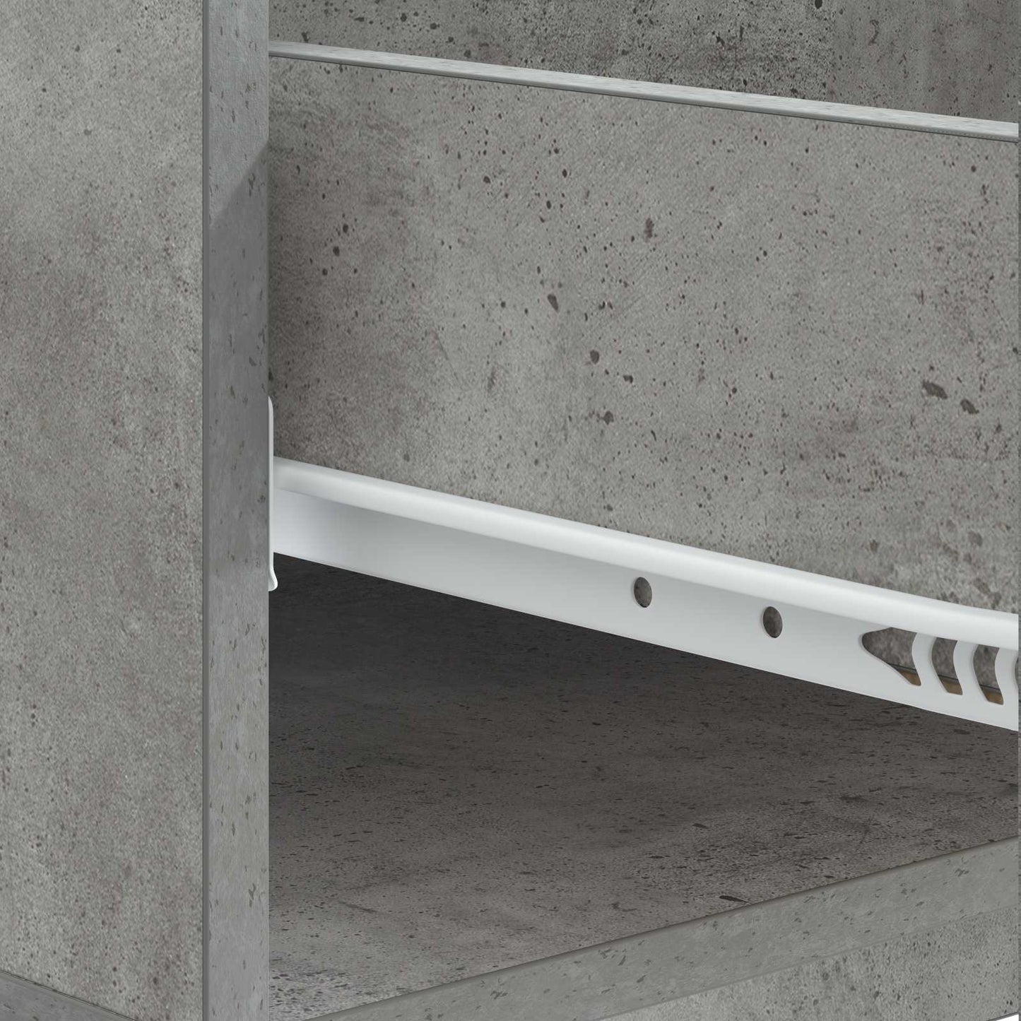 Tavolino da salotto con cassetto Grigio Cemento 49 x 50 x 40 cm