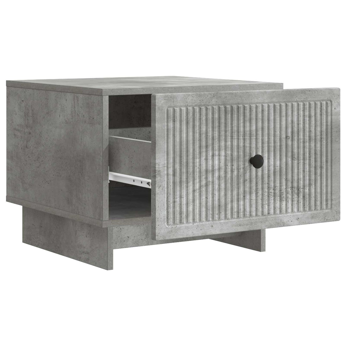 Tavolino da salotto con cassetto Grigio Cemento 49 x 50 x 40 cm
