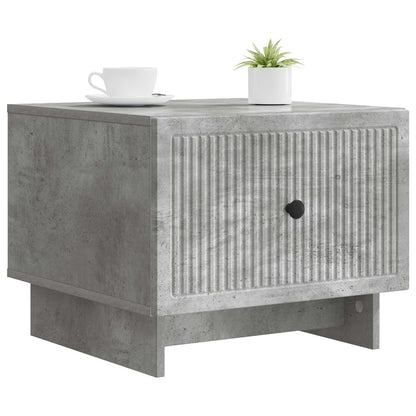 Tavolino da salotto con cassetto Grigio Cemento 49 x 50 x 40 cm