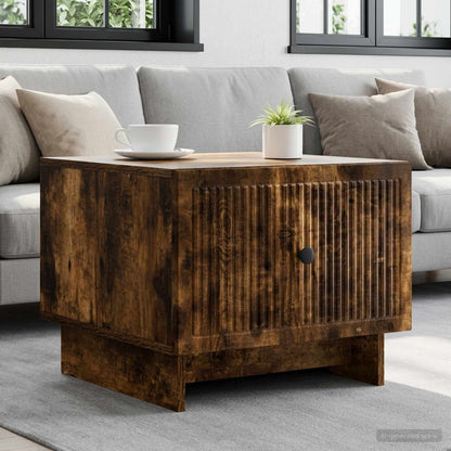 Tavolino da salotto con cassetto Rovere Fumo 49 x 50 x 40 cm