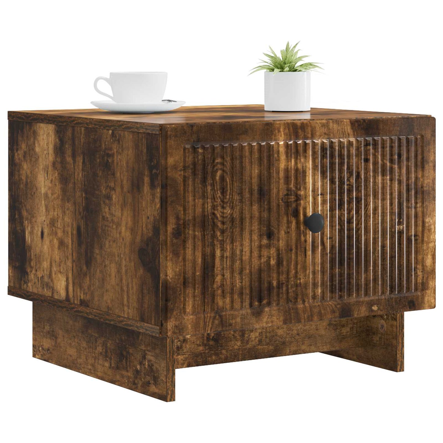 Tavolino da salotto con cassetto Rovere Fumo 49 x 50 x 40 cm