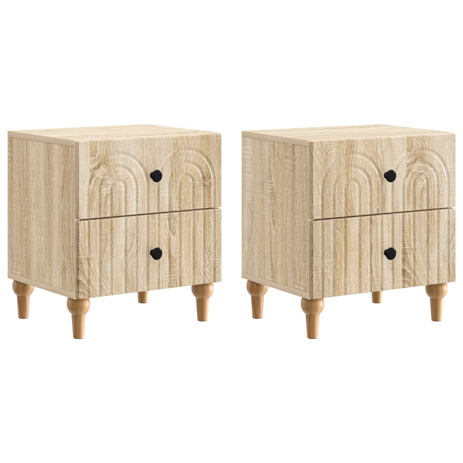Armadio da Notte 2 pcs Rovere Sonoma 43 x 34,5 x 48 cm | homemem39