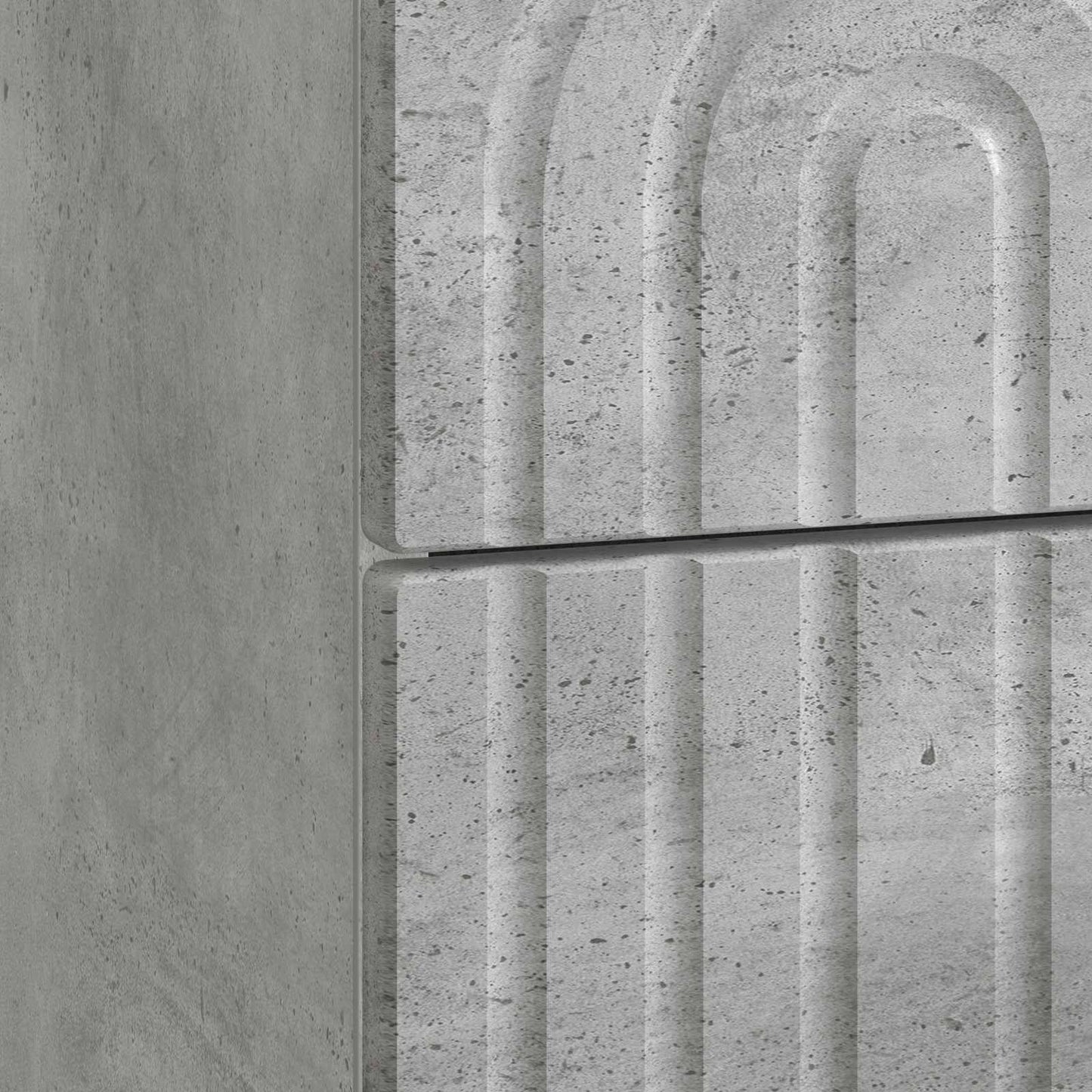 Armadio da Notte con cassetto Grigio Cemento 43 x 34,5 x 48 cm