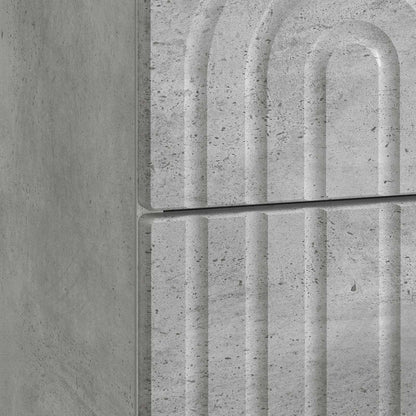 Armadio da Notte con cassetto Grigio Cemento 43 x 34,5 x 48 cm