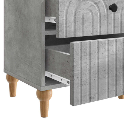 Armadio da Notte con cassetto Grigio Cemento 43 x 34,5 x 48 cm | homemem39