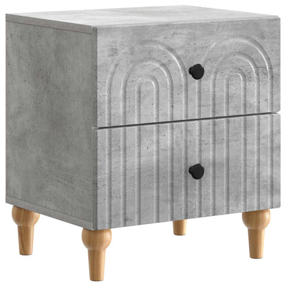 Armadio da Notte 2 pcs Grigio Cemento 43 x 34,5 x 48 cm | homemem39