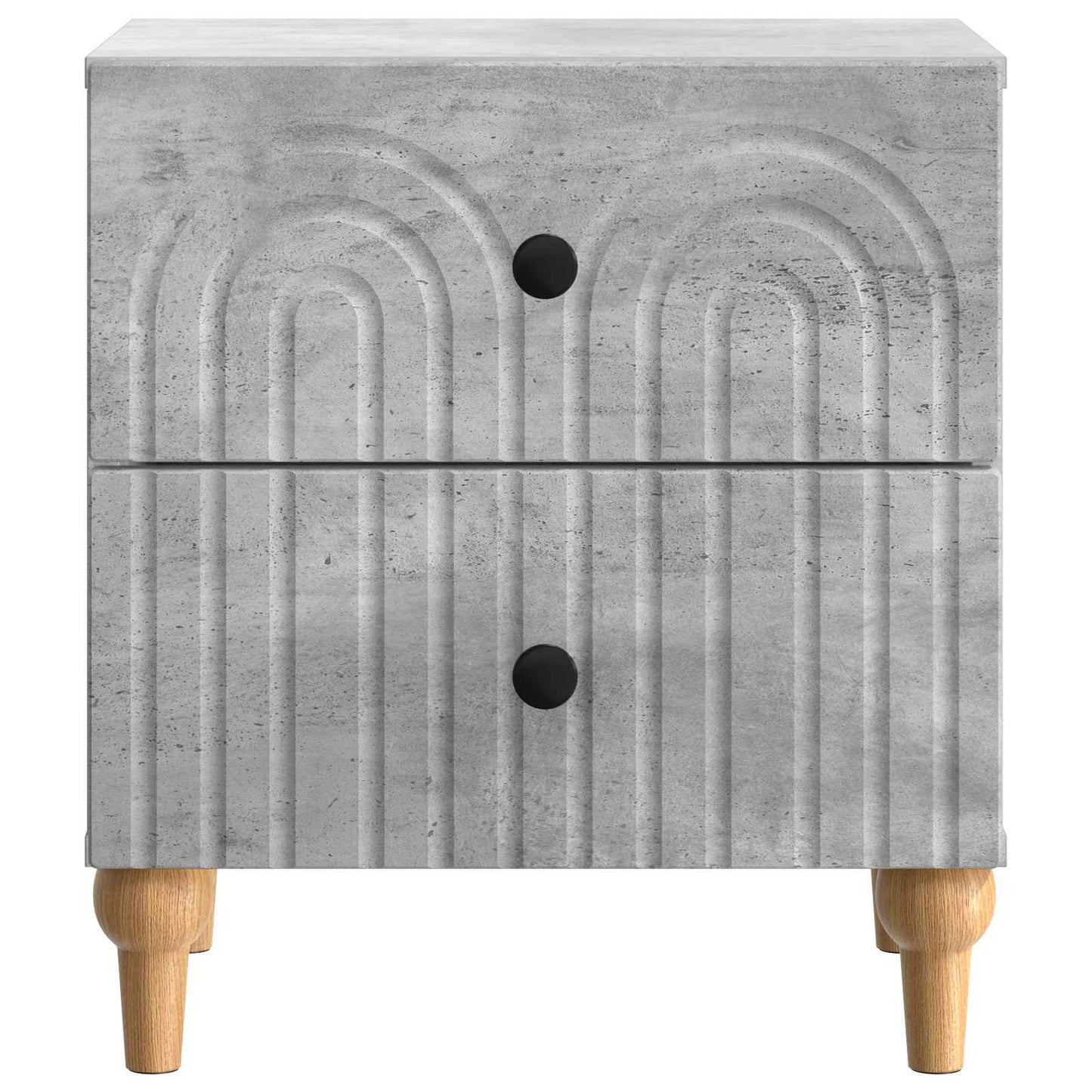 Armadio da Notte 2 pcs Grigio Cemento 43 x 34,5 x 48 cm | homemem39