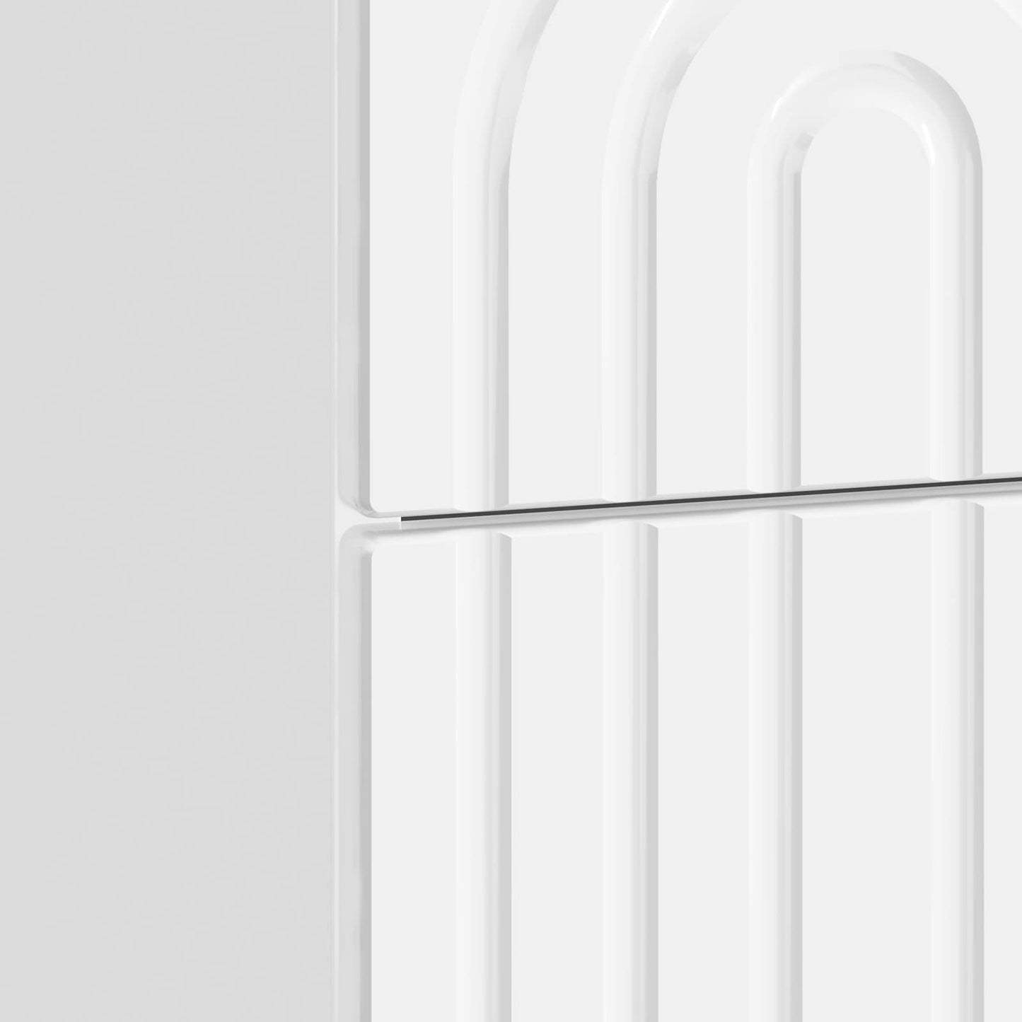 Armadio da Notte con cassetto Bianco Lucido 43 x 34,5 x 48 cm | homemem39