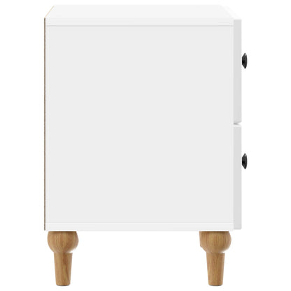 Armadio da Notte con cassetto Bianco Lucido 43 x 34,5 x 48 cm | homemem39