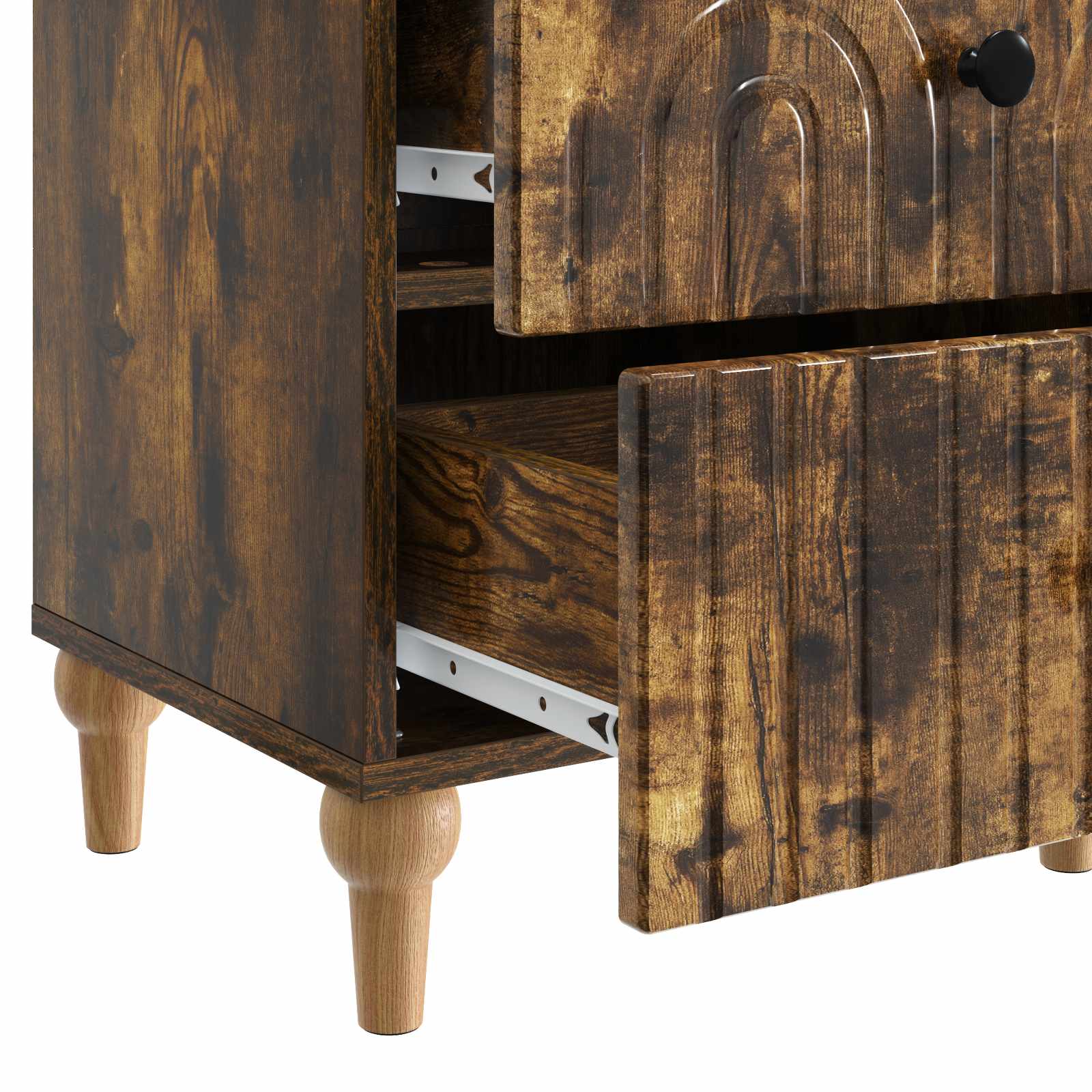 Armadio da Notte 2 pcs Rovere Fumo 43 x 34,5 x 48 cm | homemem39