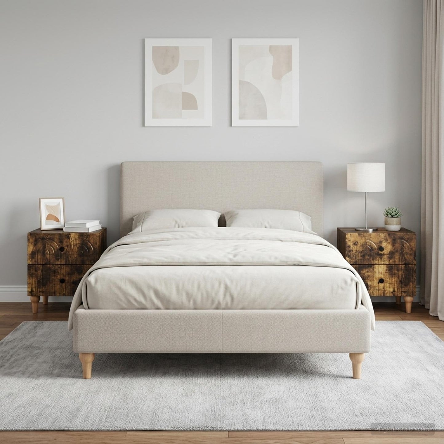 Armadio da Notte 2 pcs Rovere Fumo 43 x 34,5 x 48 cm