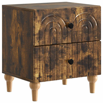 Armadio da Notte 2 pcs Rovere Fumo 43 x 34,5 x 48 cm