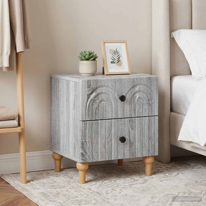 Armadio da Notte 2 pcs Grigio Sonoma 43 x 34,5 x 48 cm
