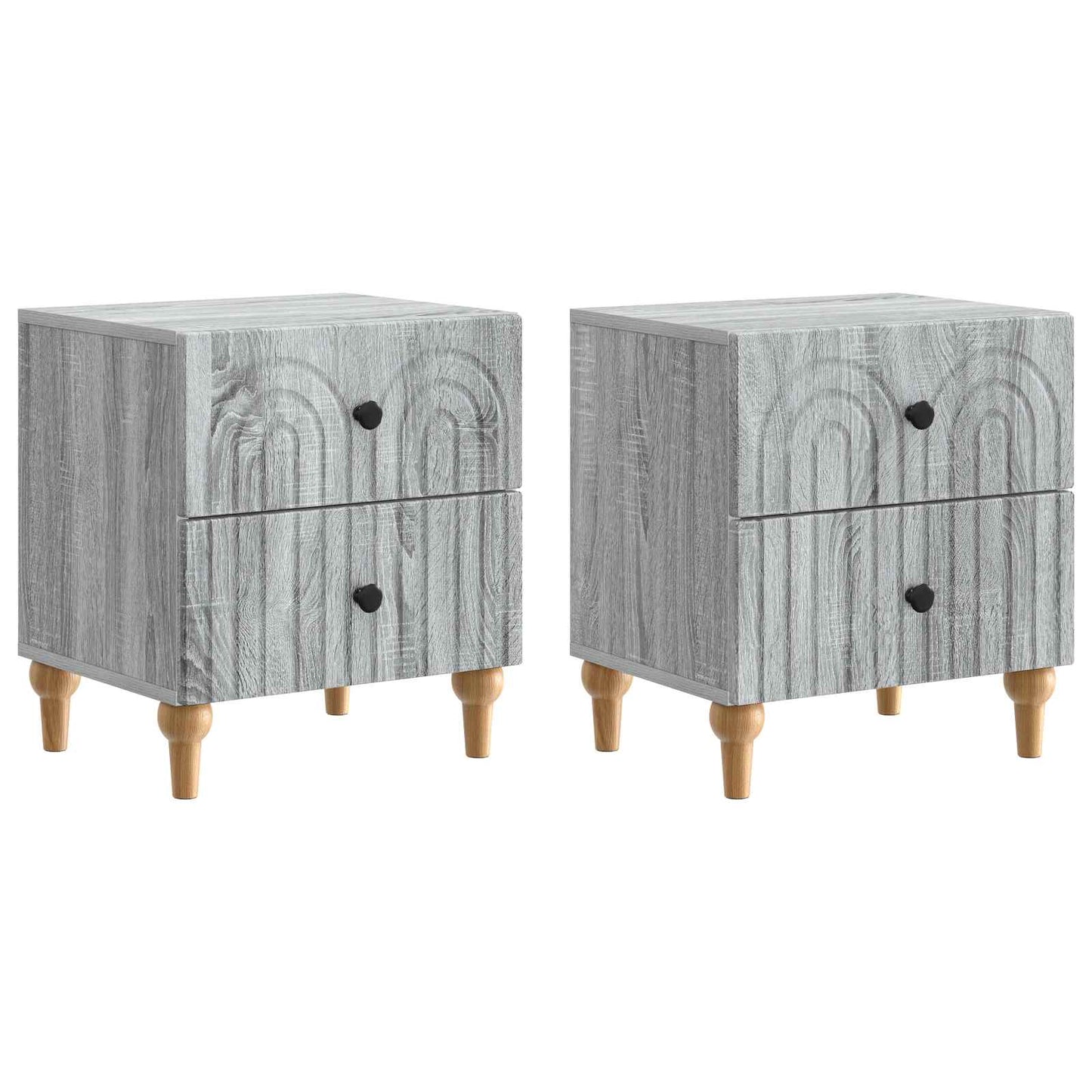 Armadio da Notte 2 pcs Grigio Sonoma 43 x 34,5 x 48 cm | homemem39
