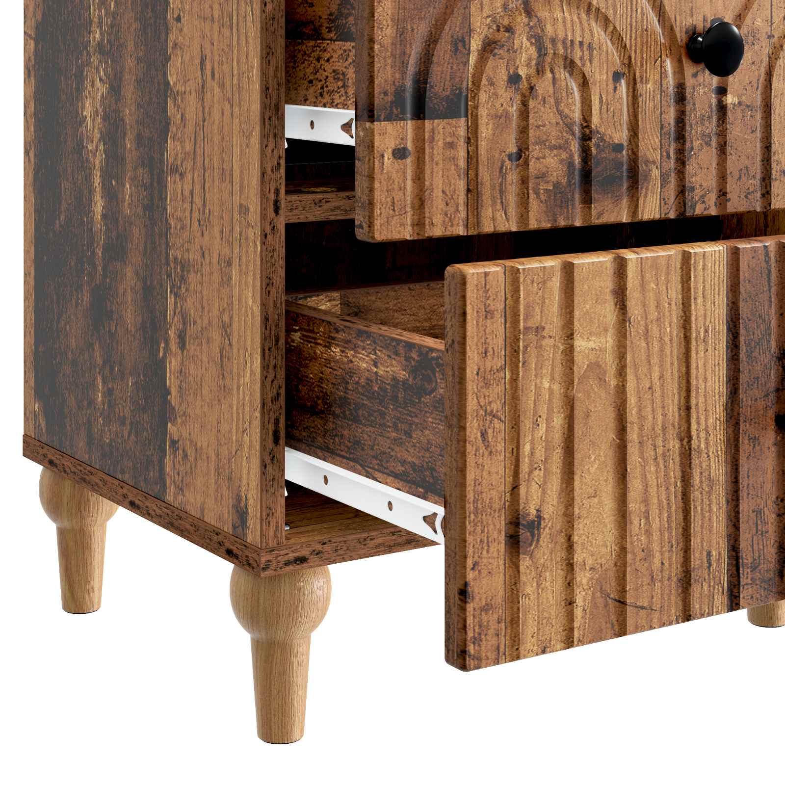 Armadio da Notte con cassetto Legno antico 43 x 34,5 x 48 cm | homemem39
