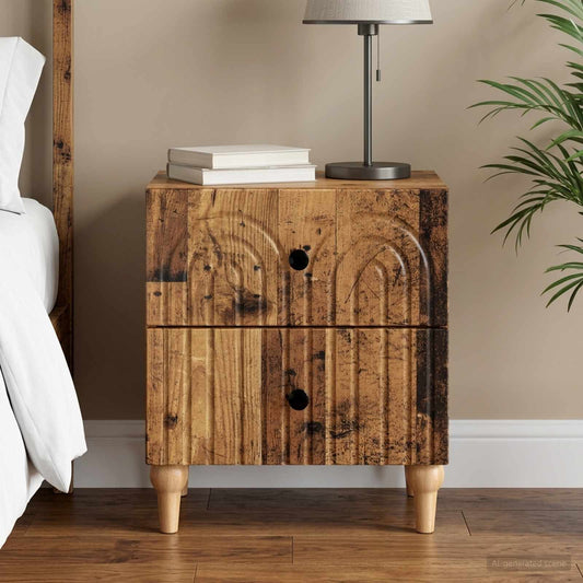 Armadio da Notte con cassetto Legno antico 43 x 34,5 x 48 cm