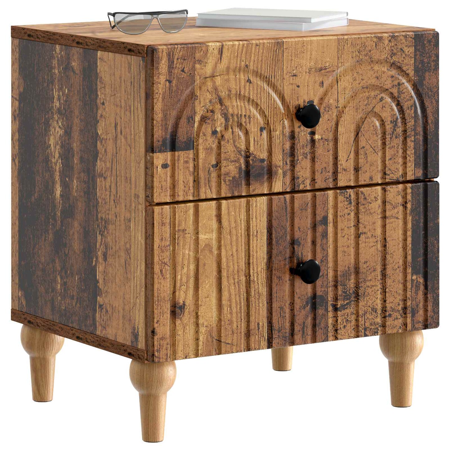 Armadio da Notte con cassetto Legno antico 43 x 34,5 x 48 cm