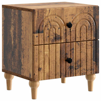 Armadio da Notte 2 pcs Legno antico 43 x 34,5 x 48 cm