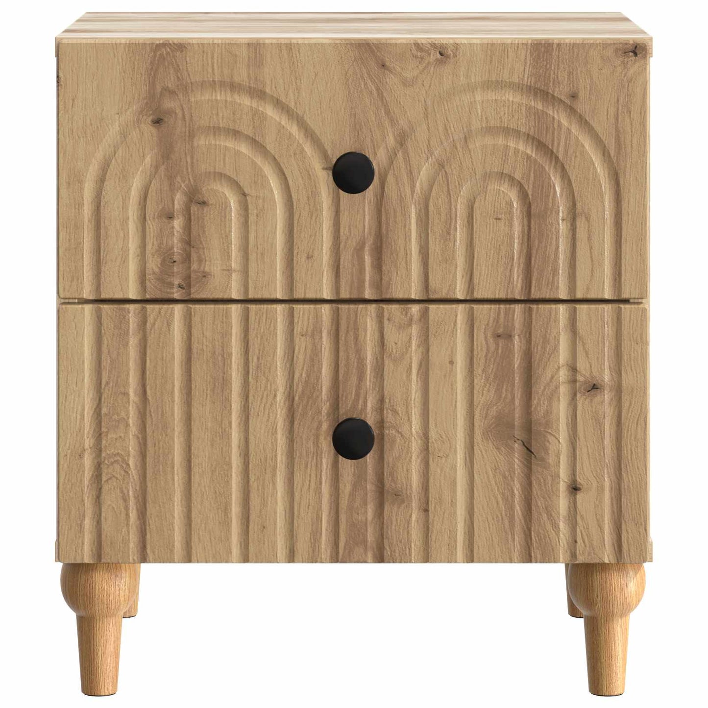 Armadio da Notte 2 pcs Rovere Artigianale 43 x 34,5 x 48 cm | homemem39