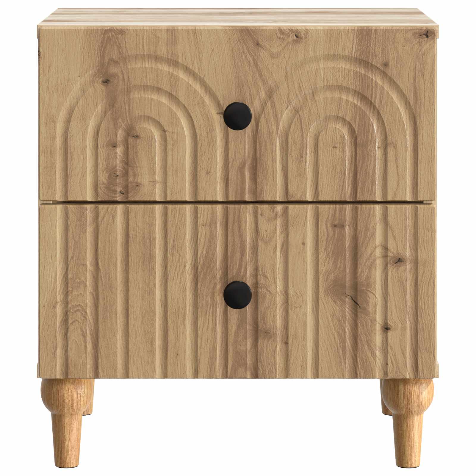 Armadio da Notte 2 pcs Rovere Artigianale 43 x 34,5 x 48 cm | homemem39