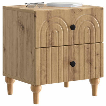 Armadio da Notte 2 pcs Rovere Artigianale 43 x 34,5 x 48 cm | homemem39
