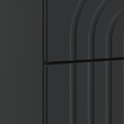 Armadio da Notte Nero 62 x 34,5 x 48 cm Legno ingegnerizzato