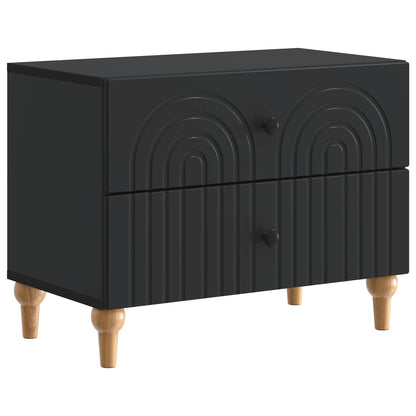 Armadio da Notte Nero 62 x 34,5 x 48 cm Legno ingegnerizzato