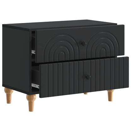 Armadio da Notte Nero 62 x 34,5 x 48 cm Legno ingegnerizzato