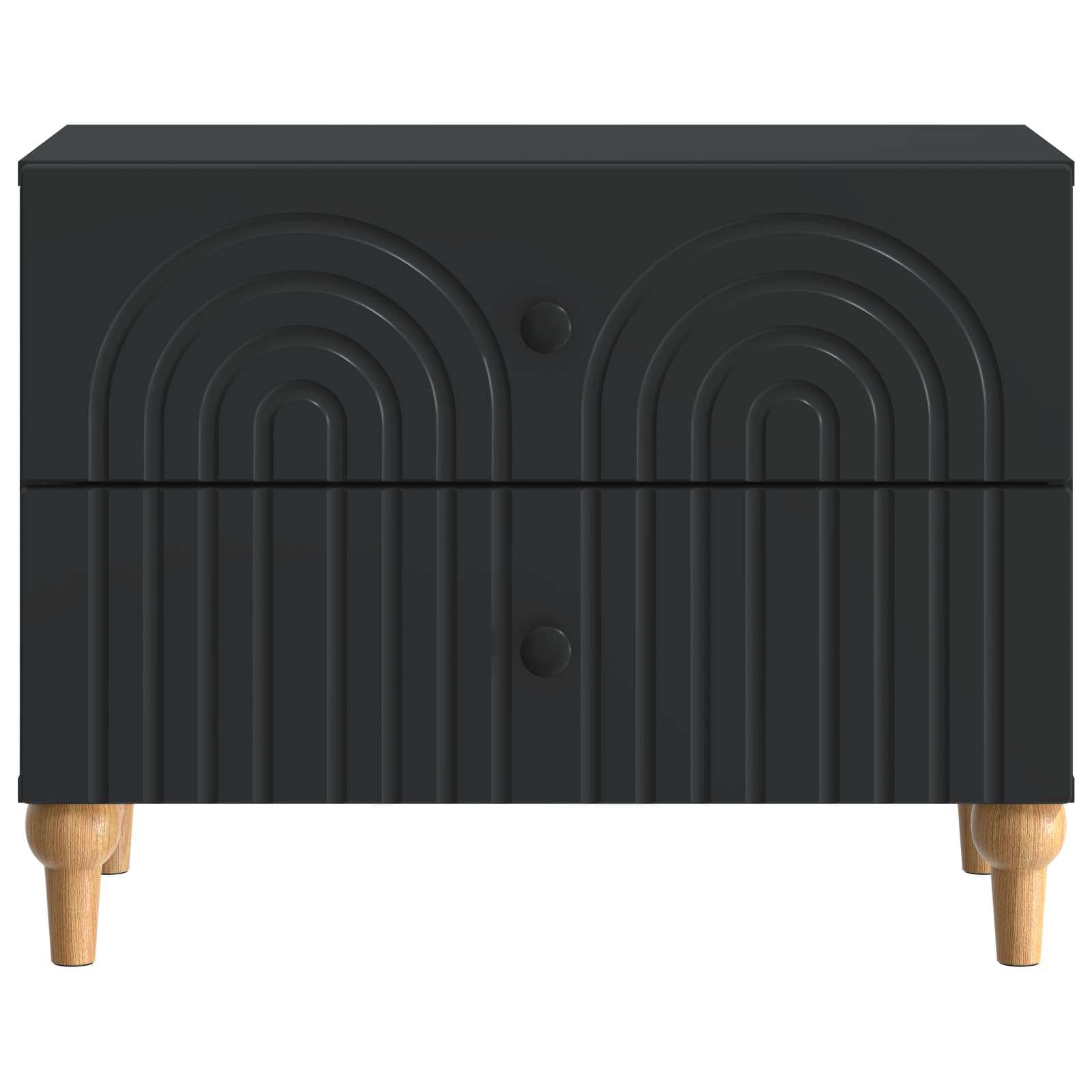 Armadio da Notte Nero 62 x 34,5 x 48 cm Legno ingegnerizzato | homemem39