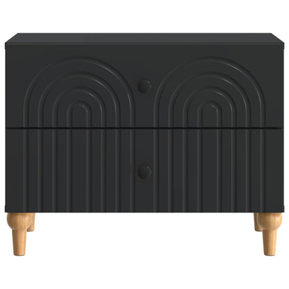 Armadio da Notte Nero 62 x 34,5 x 48 cm Legno ingegnerizzato
