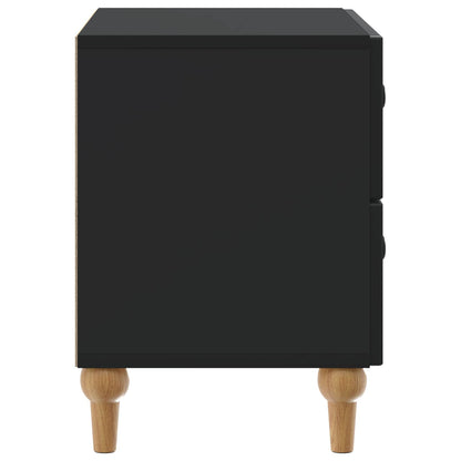 Armadio da Notte Nero 62 x 34,5 x 48 cm Legno ingegnerizzato