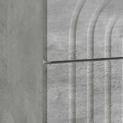 Armadio da Notte con cassetto Grigio Cemento 62 x 34,5 x 48 cm