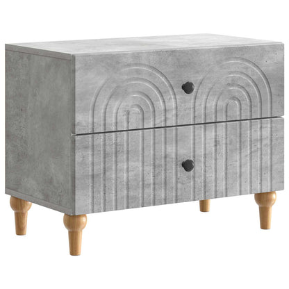 Armadio da Notte con cassetto Grigio Cemento 62 x 34,5 x 48 cm