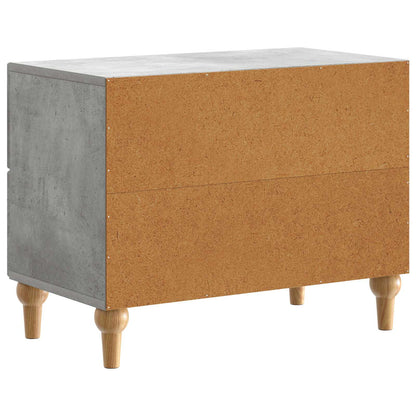 Armadio da Notte con cassetto Grigio Cemento 62 x 34,5 x 48 cm