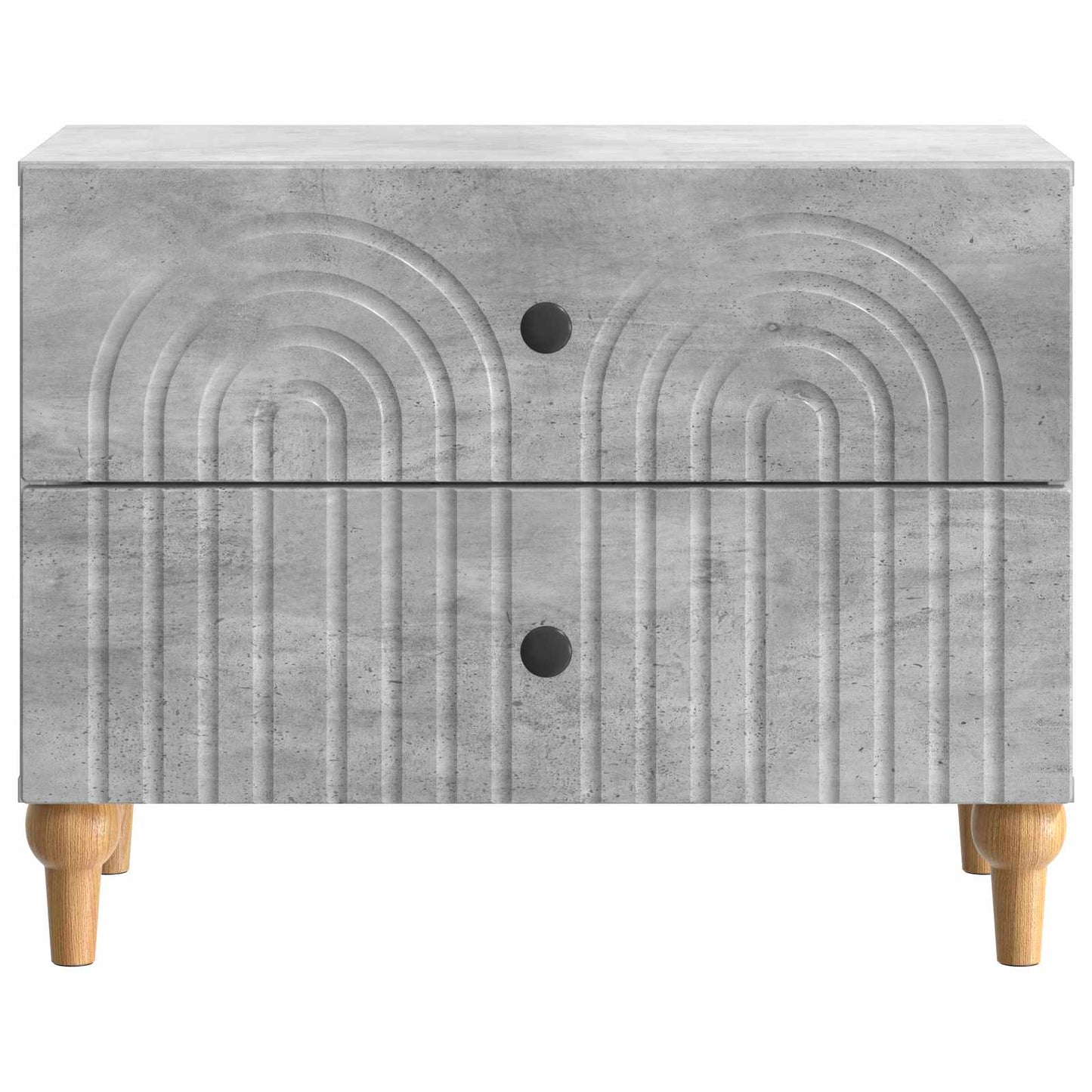 Armadio da Notte con cassetto Grigio Cemento 62 x 34,5 x 48 cm