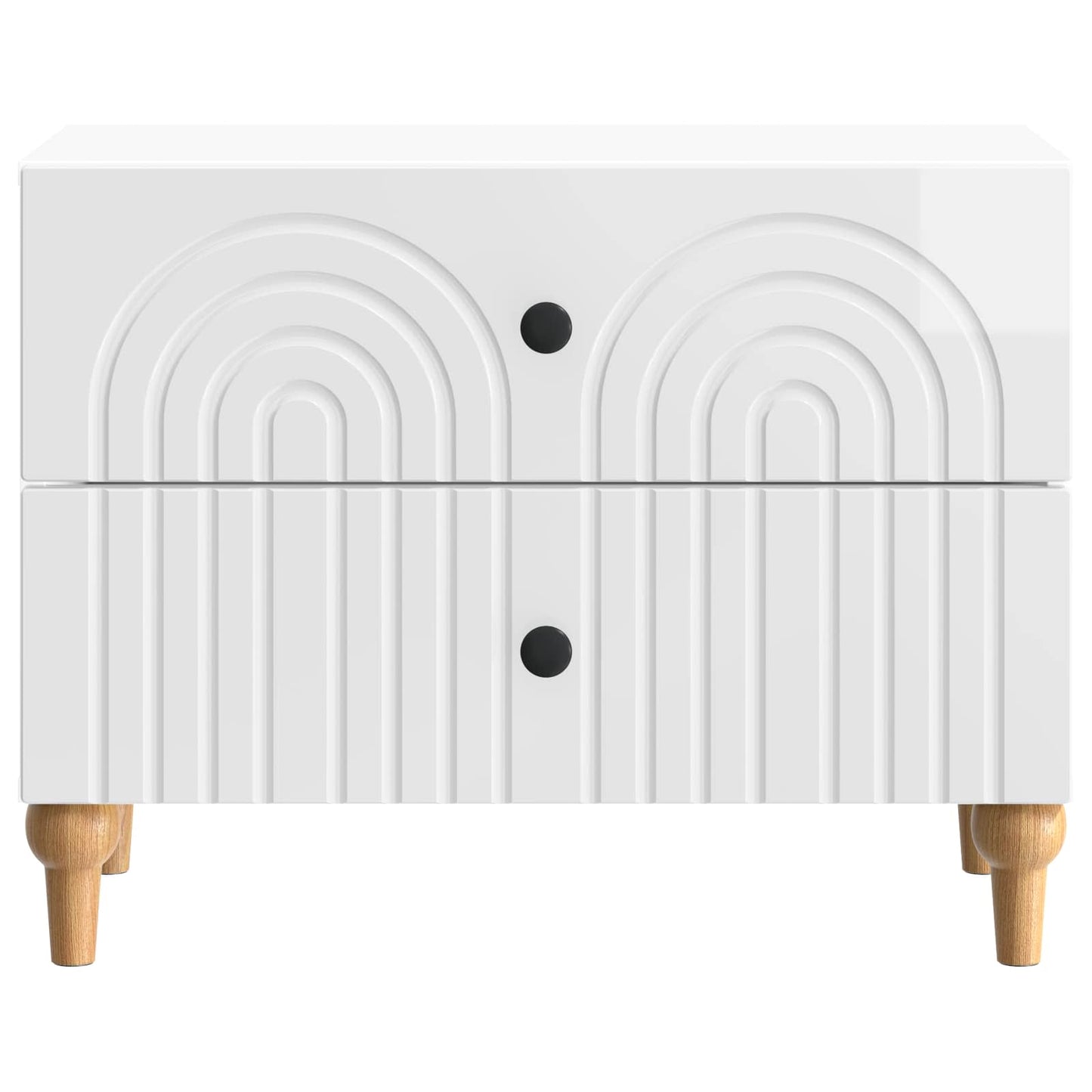 Armadio da Notte con cassetto Bianco Lucido 62 x 34,5 x 48 cm | homemem39