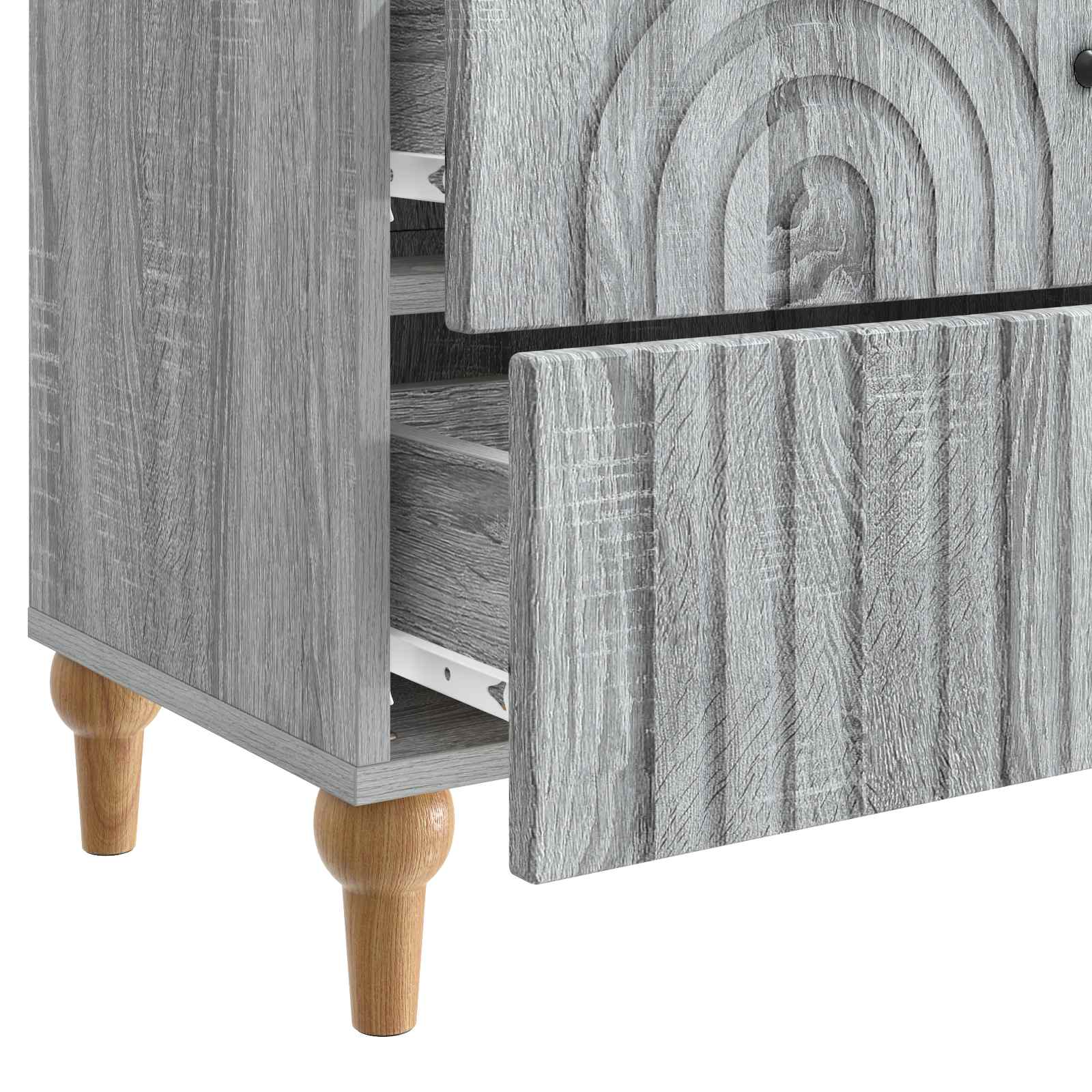 Armadio da Notte con cassetto Grigio Sonoma 62 x 34,5 x 48 cm | homemem39