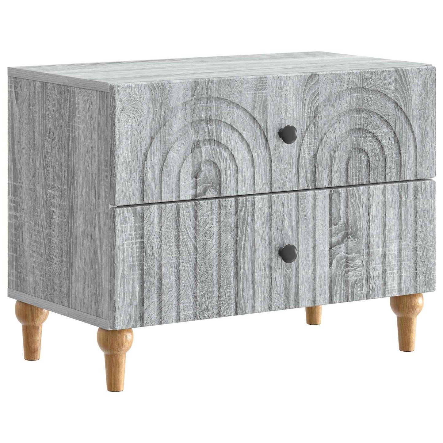 Armadio da Notte con cassetto Grigio Sonoma 62 x 34,5 x 48 cm