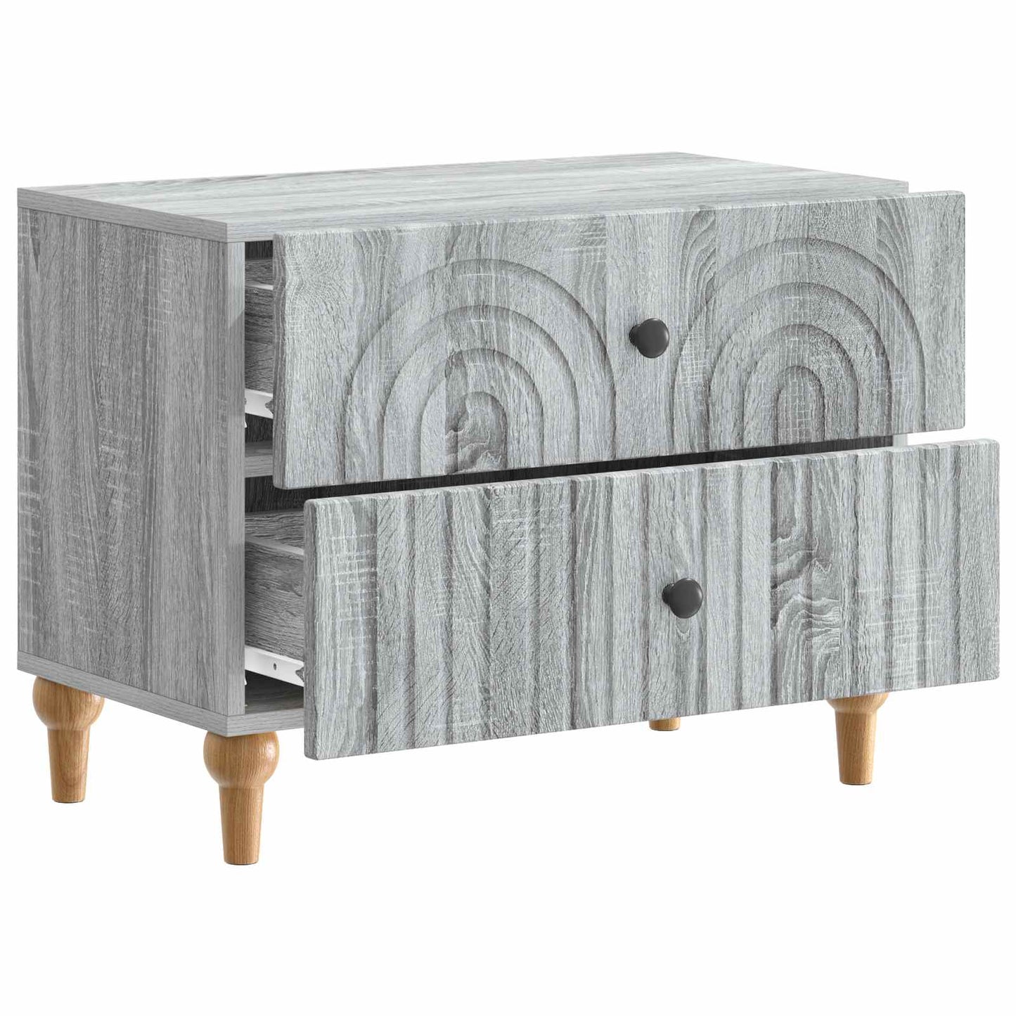 Armadio da Notte con cassetto Grigio Sonoma 62 x 34,5 x 48 cm