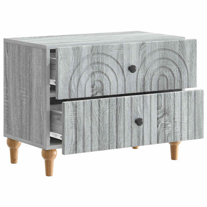 Armadio da Notte con cassetto Grigio Sonoma 62 x 34,5 x 48 cm