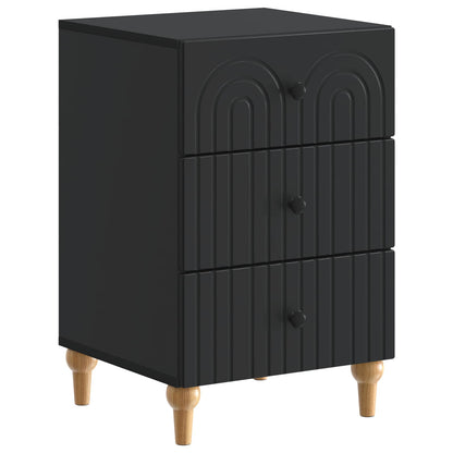 Armadio da Notte Nero 43x 41 x 66,5 cm Legno ingegnerizzato