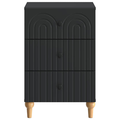 Armadio da Notte Nero 43x 41 x 66,5 cm Legno ingegnerizzato