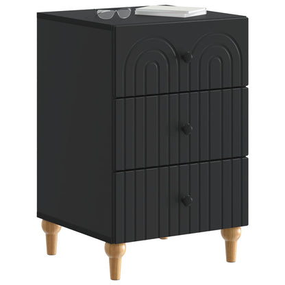 Armadio da Notte Nero 43x 41 x 66,5 cm Legno ingegnerizzato