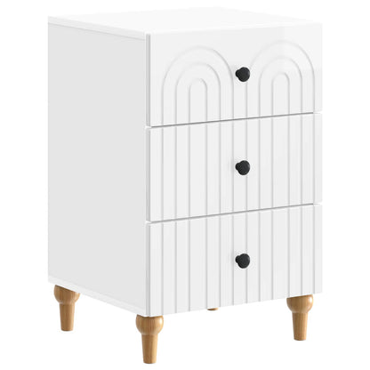 Armadio da Notte con cassetto Bianco Lucido 43x 41 x 66,5 cm | homemem39