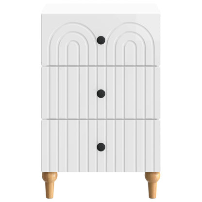 Armadio da Notte con cassetto Bianco Lucido 43x 41 x 66,5 cm | homemem39