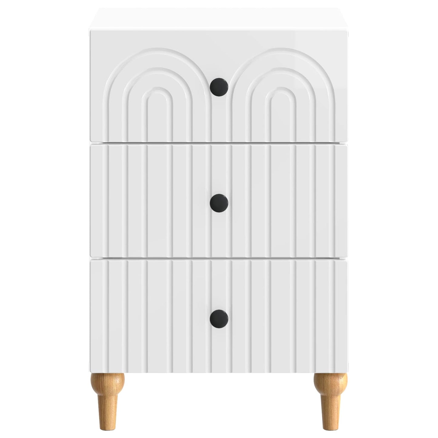 Armadio da Notte con cassetto Bianco Lucido 43x 41 x 66,5 cm